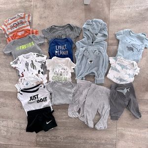 🖤NEWBORN Baby boy BUNDLE!! NIKE, Cloud island, Carter’s, GERBER 🖤